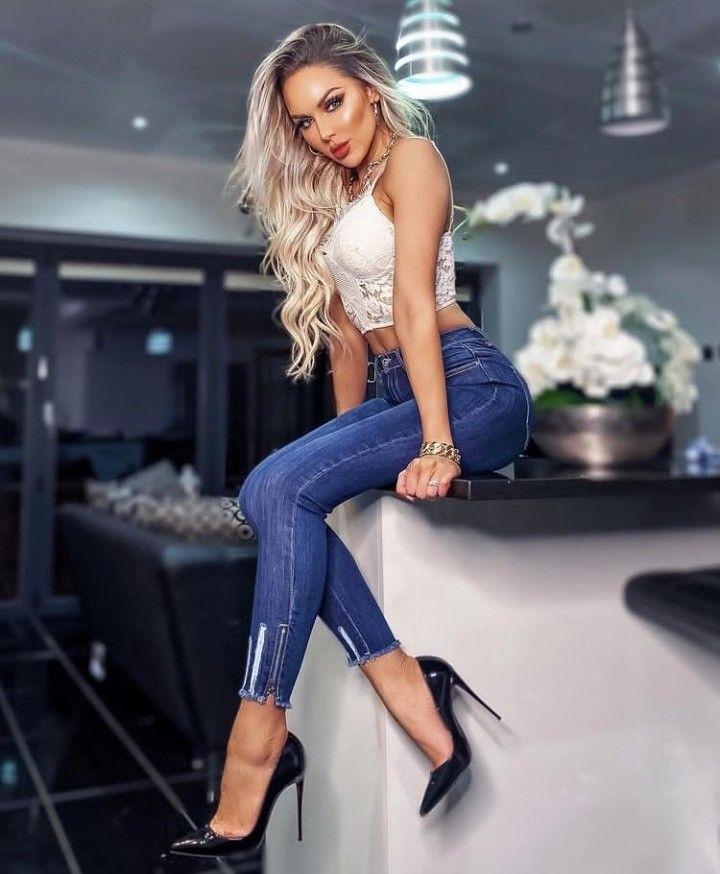 With High Heels And Denim