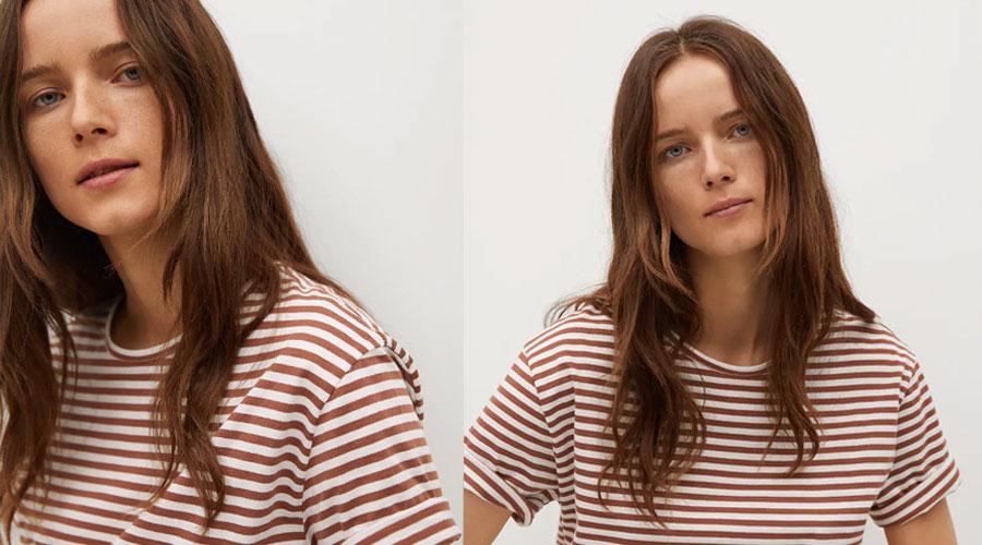 Brown-striped T-shirt-Hermagic