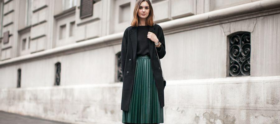  Blazer With A Pleated Skirt 