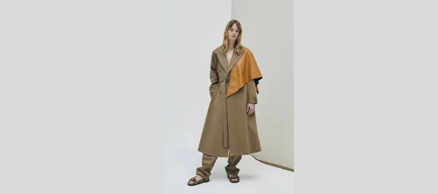 Koché Paneled Cotton-Jersey, Twill And Hammered Satin Trench Coat