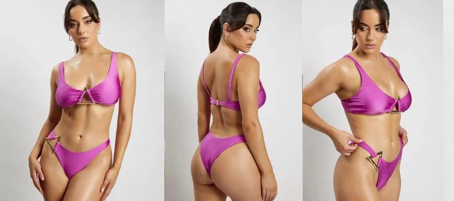 Triangle Hardware Bikini Top - Violet