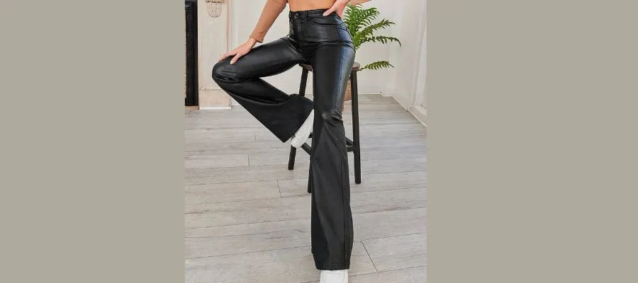 SHEIN Tall Leather Jeans