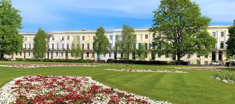 The Town Hall and Gardens of Cheltenham
