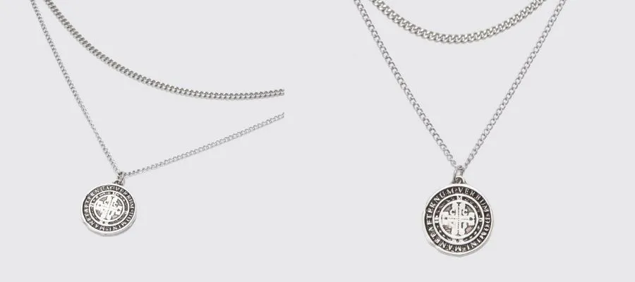 Double-Layer Coin Pendant Necklace