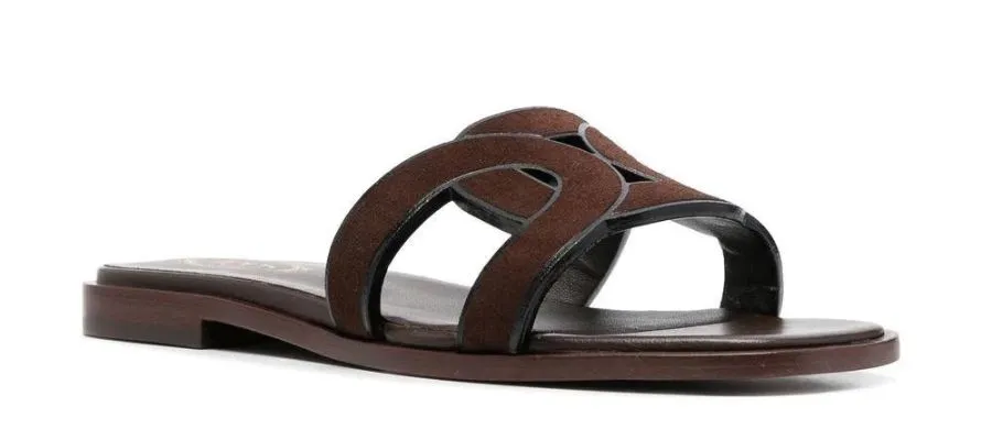 Everyone's-leather slide sandals