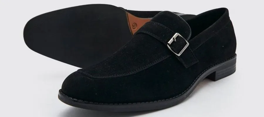Faux Suede Buckle Loafer
