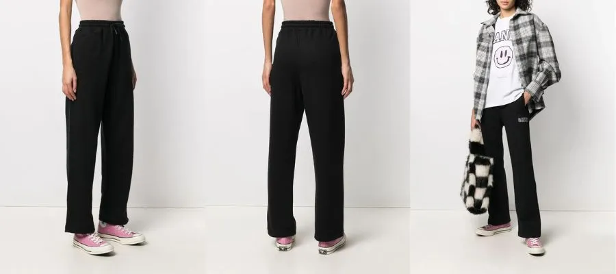 GANNI logo-embroidered track pants