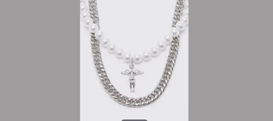 Heavyweight Pearl and Chain Necklace