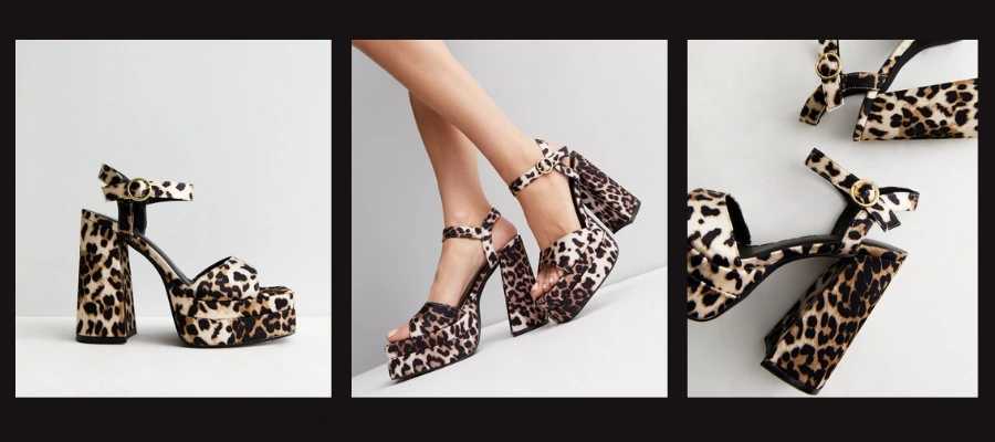  This Leopard Print Satin Block Heel can become the best in your footwear collection. 
