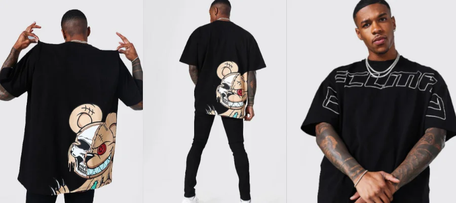 OVERSIZED OFCL MAN TEDDY GRAPHIC T-SHIRT