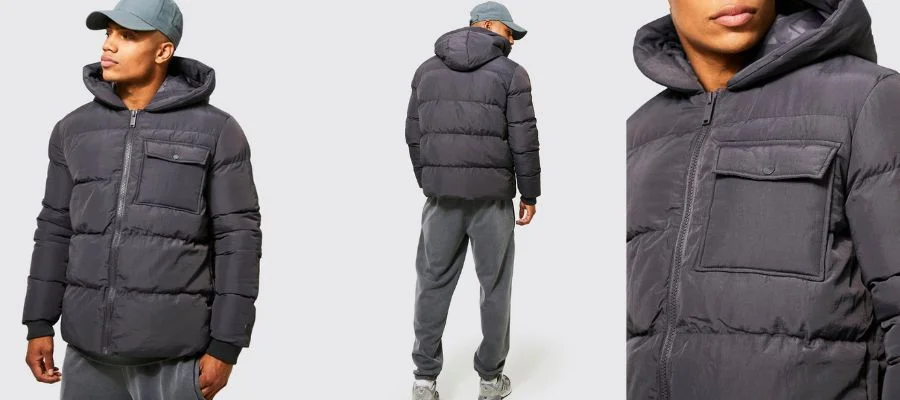 Puffer with Patch Pocket
