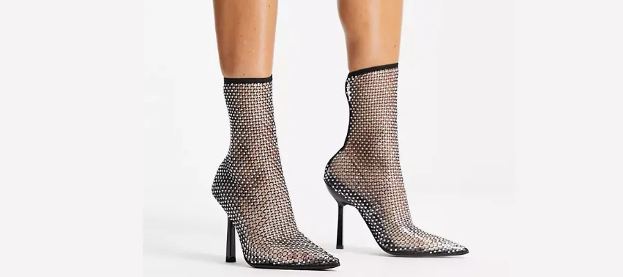 Rhinestone women’s ankle boots 