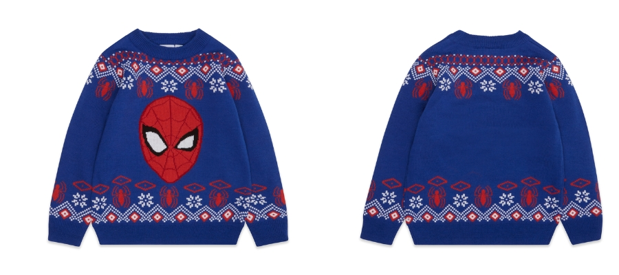 Blue Spider-Man Christmas Jumper