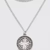 Double-Layer Coin Pendant Necklace