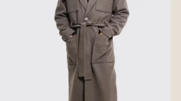 Pocket Longline Belted Overcoat