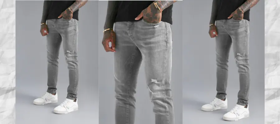 Skinny Stretch Distressed Jeans