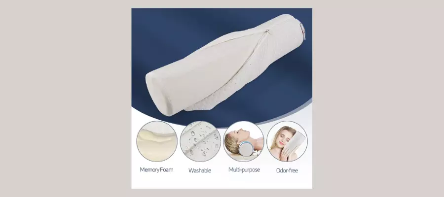 Cylinder Neck Memory Foam Medium Support Pillow