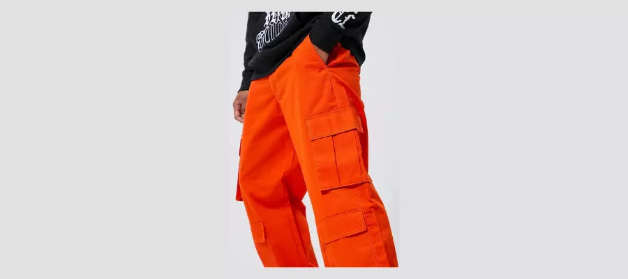 FIXED WAIST OVERSIZED RIPSTOP CARGO TROUSERS