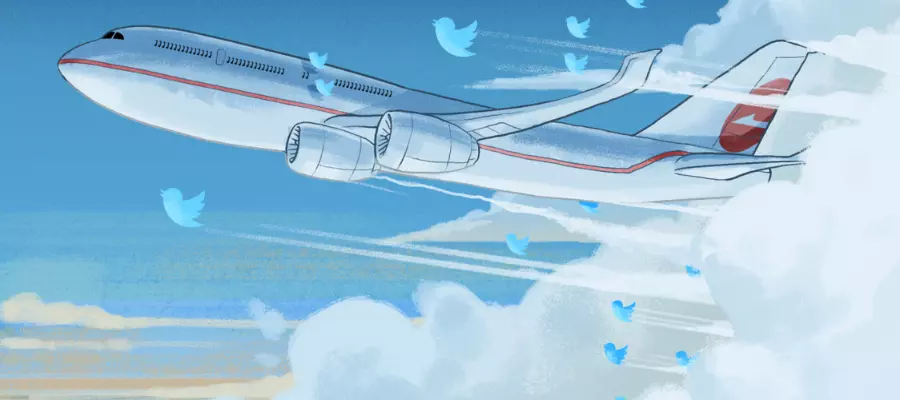 Follow the Airline on Social Media 
