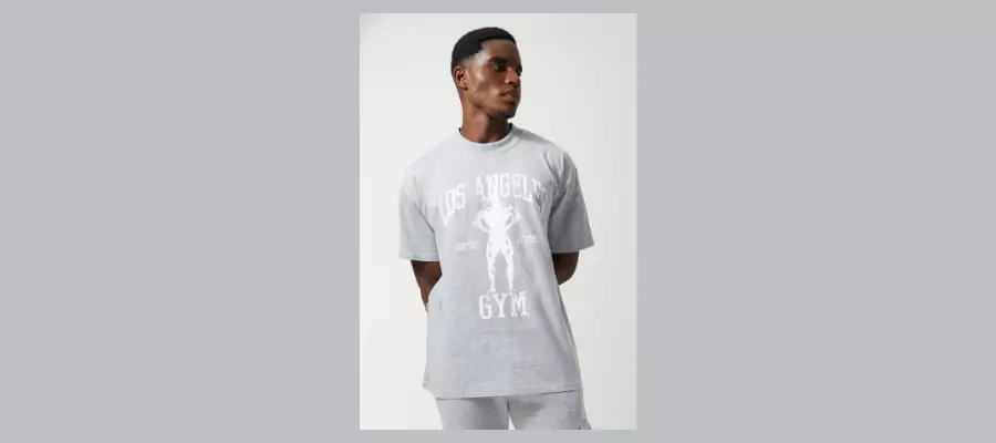 MAN ACTIVE LOS ANGELES GYM OVERSIZED T-SHIRT