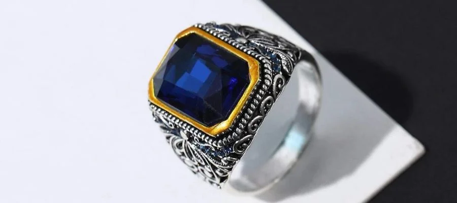 Men's Gemstone Decor Ring