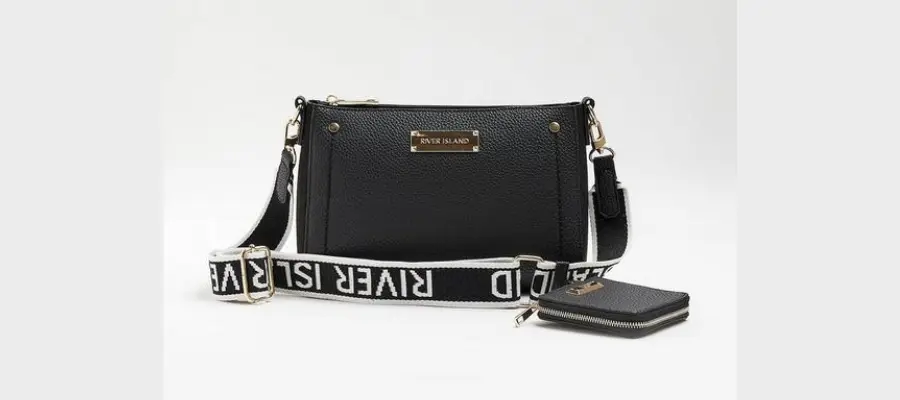 River Island Small Structured Cross Body Bag - Black