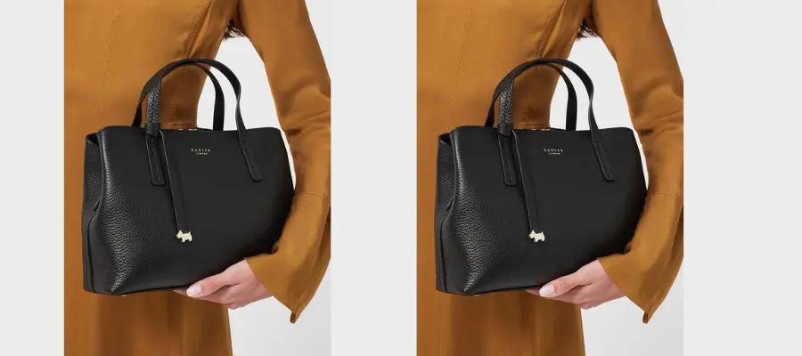 Radley Dukes Place Leather Medium Ziptop Grab Bag - Black