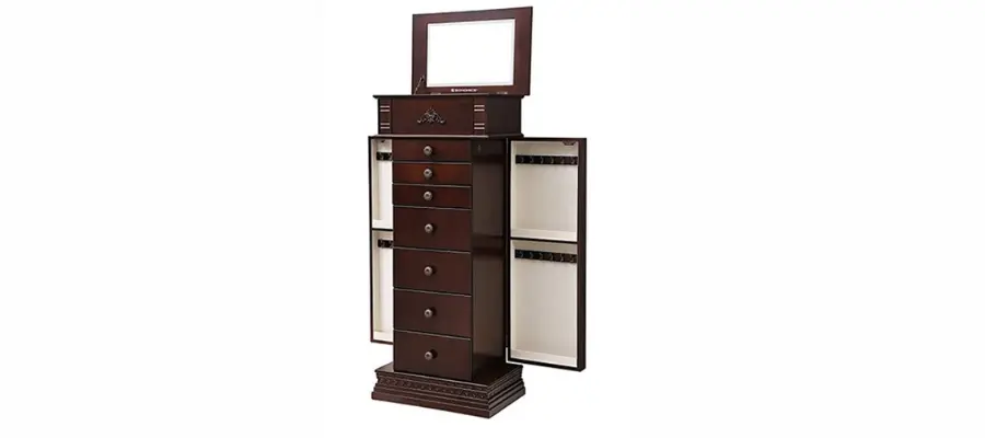 Hives And Honey Stella Walnut Jewelry Armoire