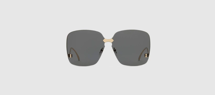 Gucci Eyewear - rimless rectangle-frame sunglasses