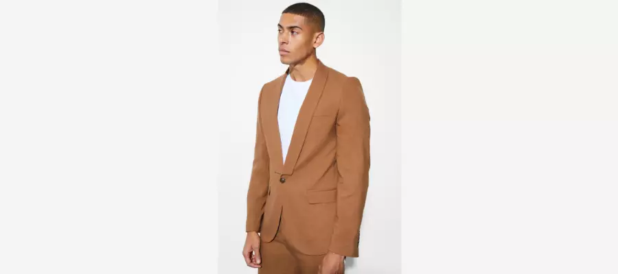 Single Breasted Shawl Slim Suit Jacket