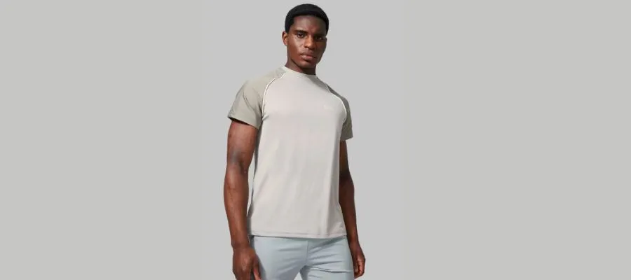 Man Active Colour Block Performance T-Shirt