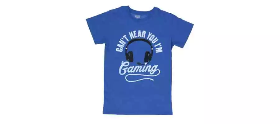 'can't hear you, I'm gaming' retro graphic tee