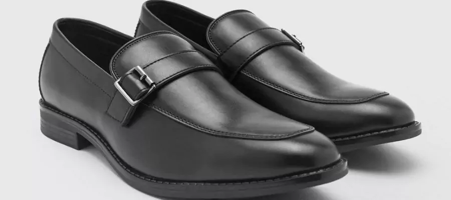 Faux Leather Buckle Loafer