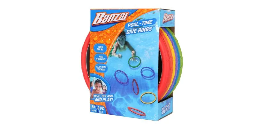 Banzai pool-time dive rings 6-piece set