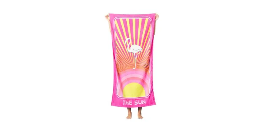 Sunshine flamingo beach towels 30in x 60in