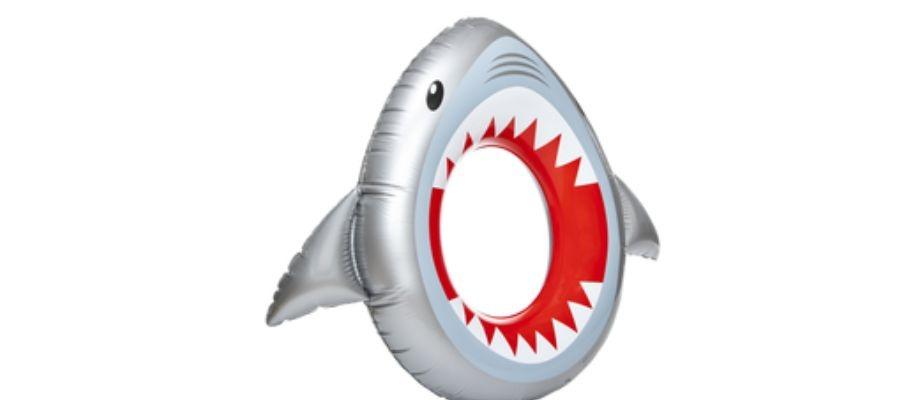 Shark inflatable inner tube pool float