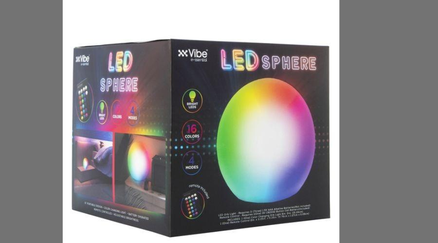 LED color change sphere light with remote