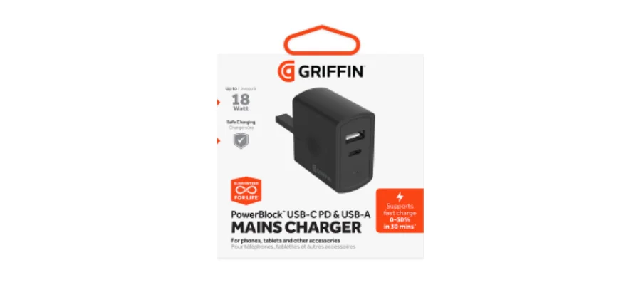 Griffin Dual Port mains Charger