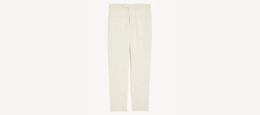 Tailored Fit Italian Linen Miracle™ Suit Trousers - Neutral
