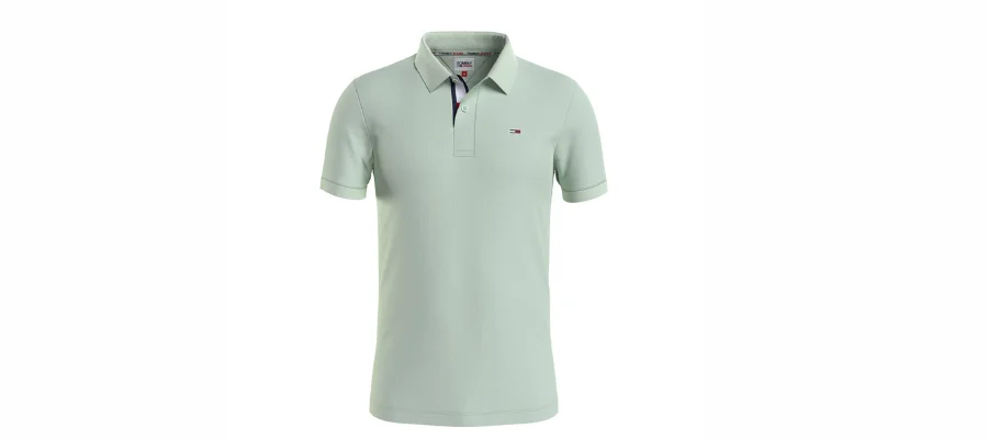 Tommy Jeans SLIM PLACKET - Polo - mint