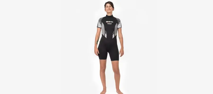 Reef women's neoprene shorty diving suit with bottle 2.5 mm black/ grey