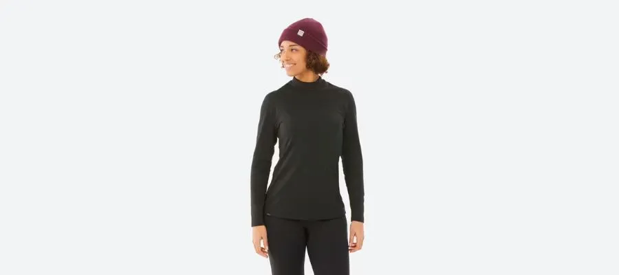 Women's Thermal Ski Jersey Bl 500 - Black