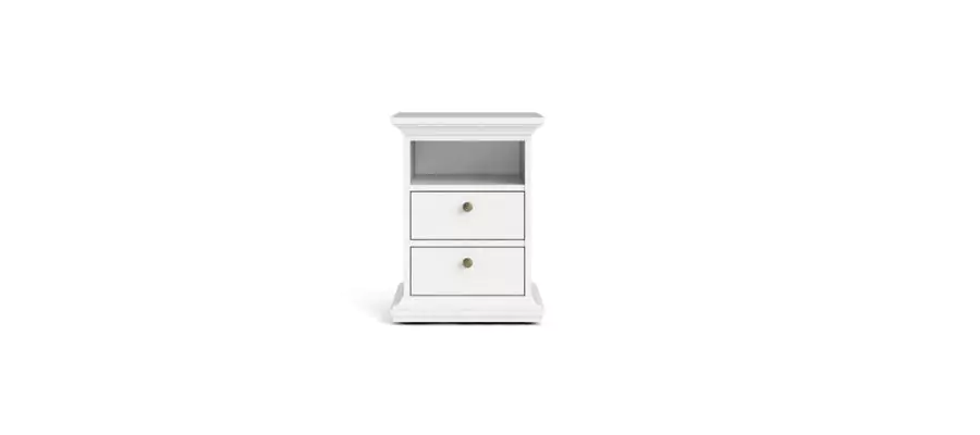 Bedside Table with 2 Drawers and 1 Space PARIS