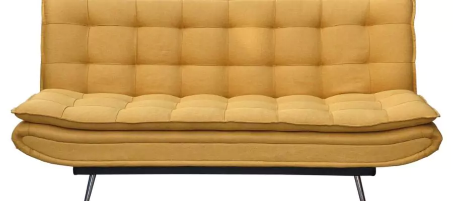 WILLEM yellow fabric sofa bed