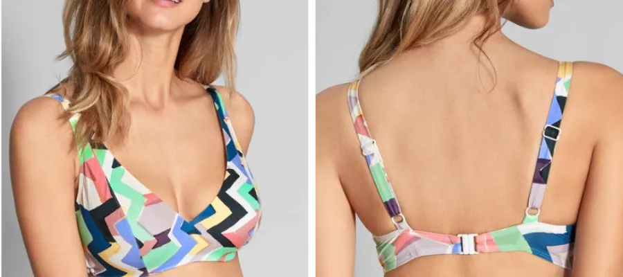 Underwired Triangle Swimsuit Top- Printed