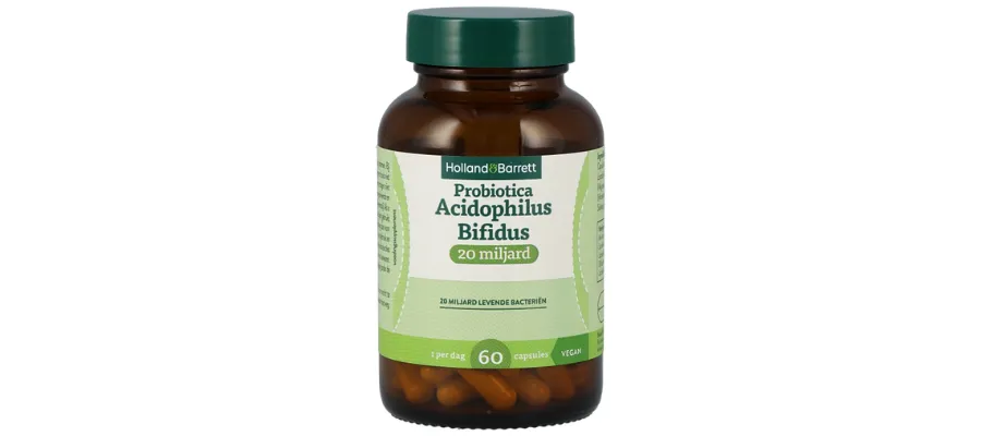 60 pills of Holland & Barrett Probiotics Acidophilus Bifidus 20 milliliters | Hermagic