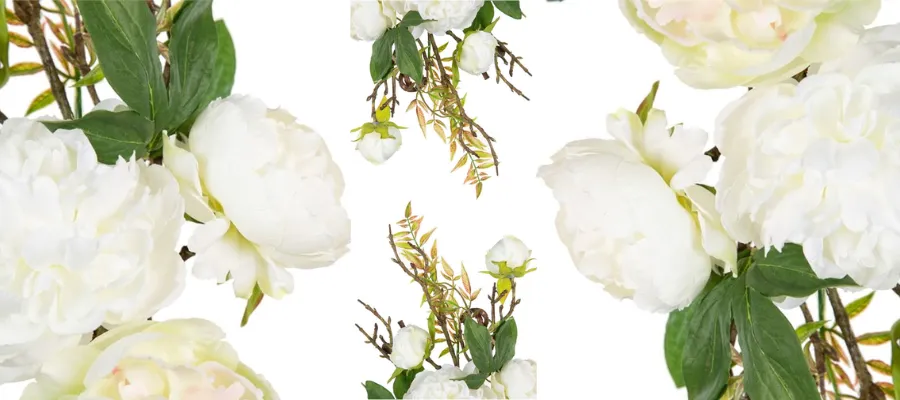 Bigbuy Home- Decorative Flowers White Peony | Hermagic