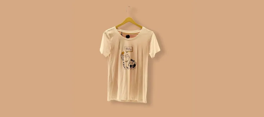 T-shirt print - Beige