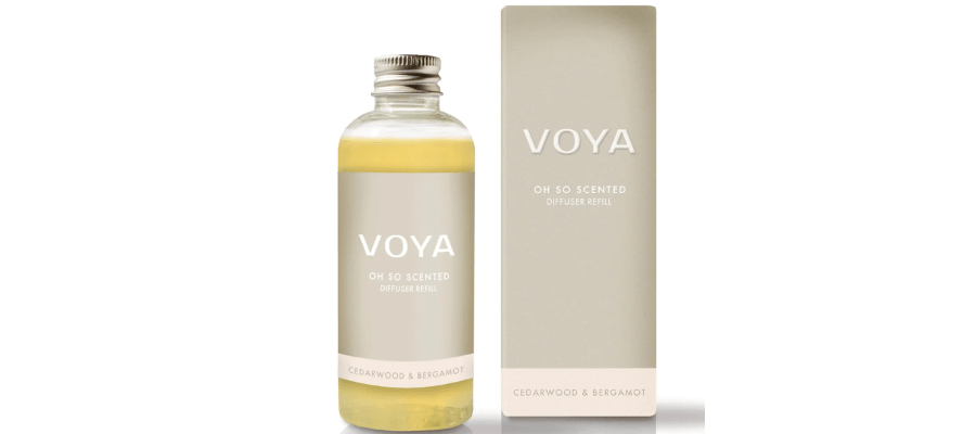 Voya oh so scented reed diffuser refill cedarwood and bergamot 100ml