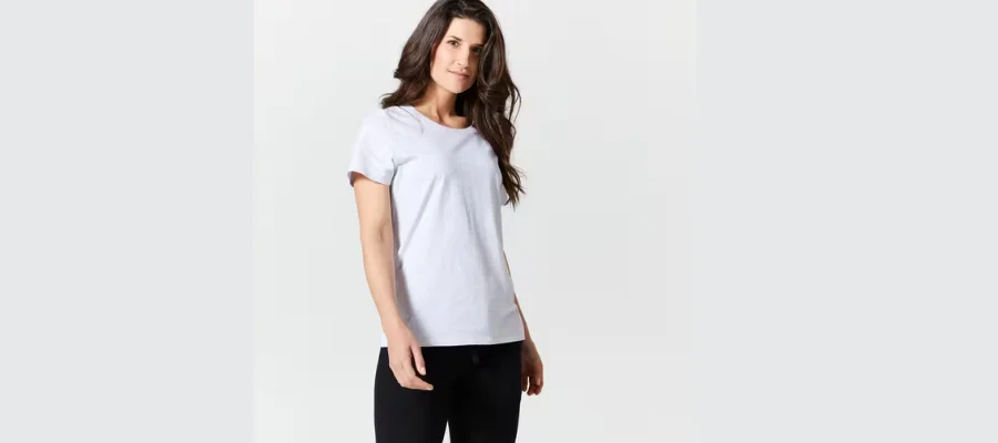 Women's fitness t-shirt 100 white